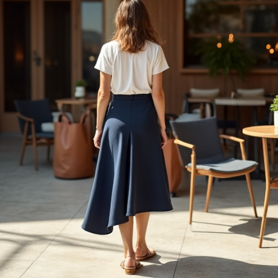 Tulip Hem Wrap Style Skirt