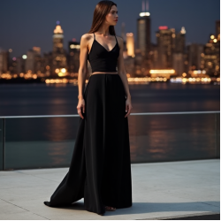 Women's Side-Slit Dramatic Skirt