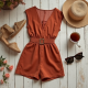 Women's High Waist Romper