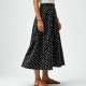 Polka Dot Flare A-Line Skirt