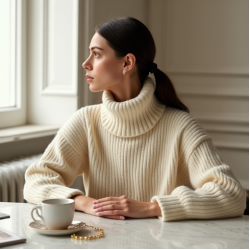 Women's Turtleneck Crop Sweater