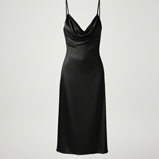 Women's Satin Slip Midi Dress