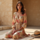 Women's Boho Flowy Maxi Dress