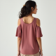 Cold-Shoulder Soft Jersey Day Top