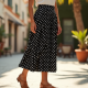 Polka Dot Flare A-Line Skirt