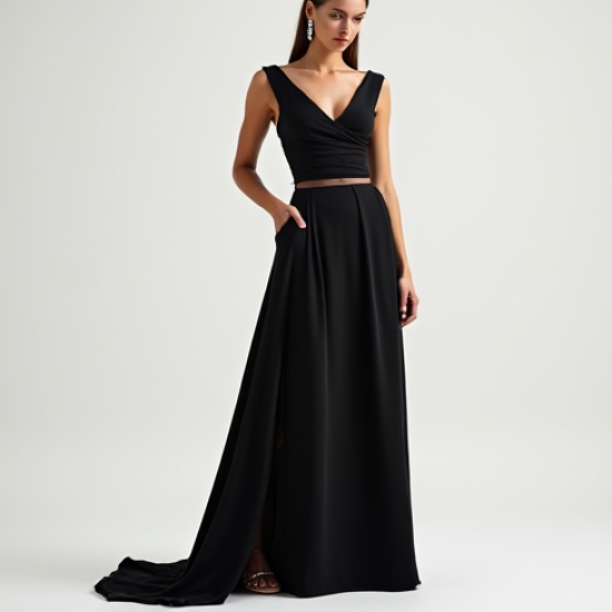 Women's Side-Slit Dramatic Skirt