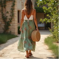 Women's Tiered Maxi Skirt