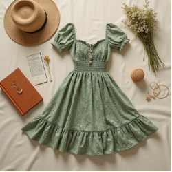 Floral Smocked Waist Mini Dress