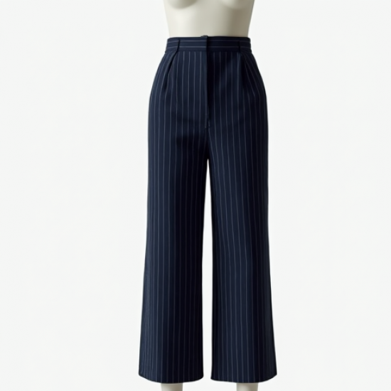 Pinstripe Tailored Office Culottes