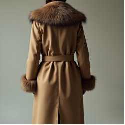 Women's Faux Fur Trim Trench