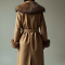 Women's Faux Fur Trim Trench