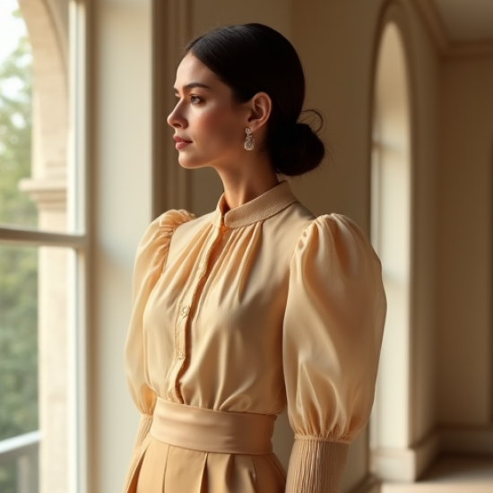 Women's Statement Sleeve Blouse