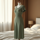 One-Shoulder Ribbed Night Dress