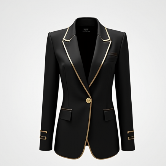 Women's Metallic Gold-Accented Blazer