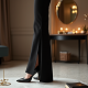 Slit-Hem Flare Formal Trousers
