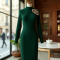Women's Brooch-Accented Knit Dress