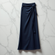 Faux-Wrap Knit Comfort Skirt