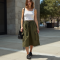 Pocket Detail Cargo Style Skirt
