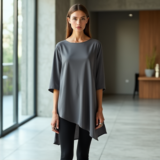 Asymmetric Hem Blouse