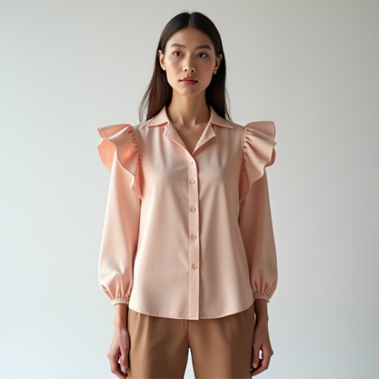 Ruffle Sleeve Blouse