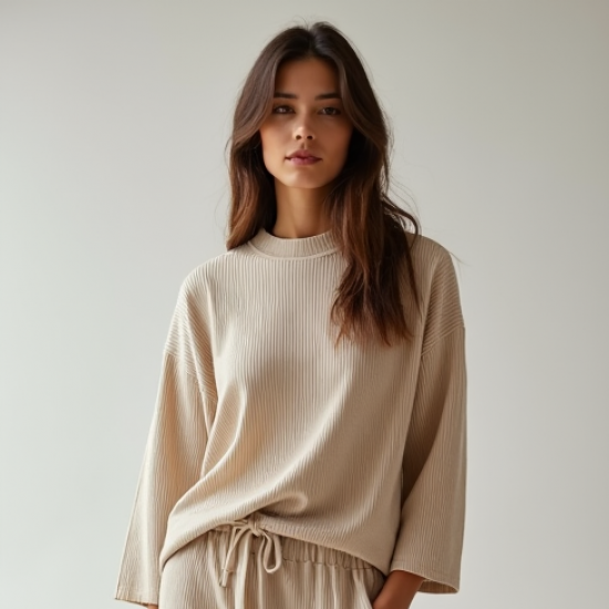 Women's Ribbed Lounge Set