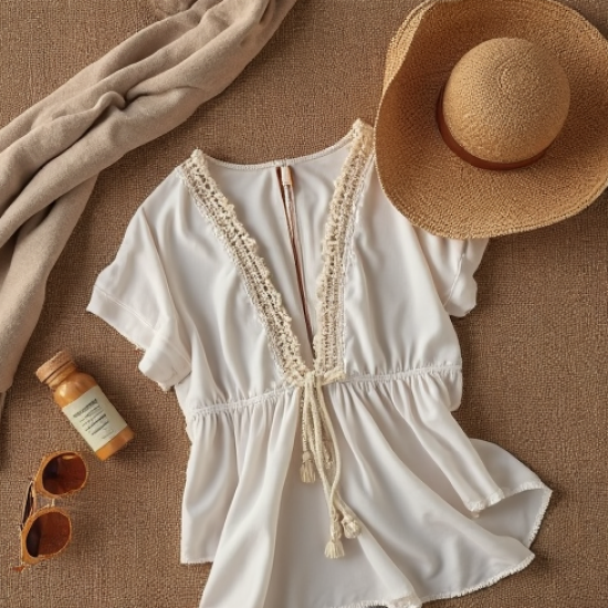 Tassel Decor Lightweight Beach Cover-up