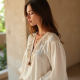 Boho Style Embroidered Lace Blouse