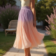 Pastel Ombre Micro-Pleated Skirt