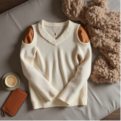 Women's Cold Shoulder Long Sleeve Top