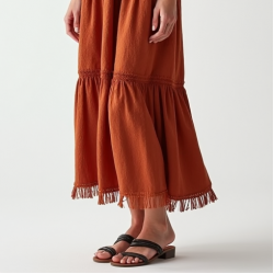 Women's Textured Fringe Tiered Dress