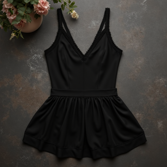 Polka Dot Mesh Overlay Peplum