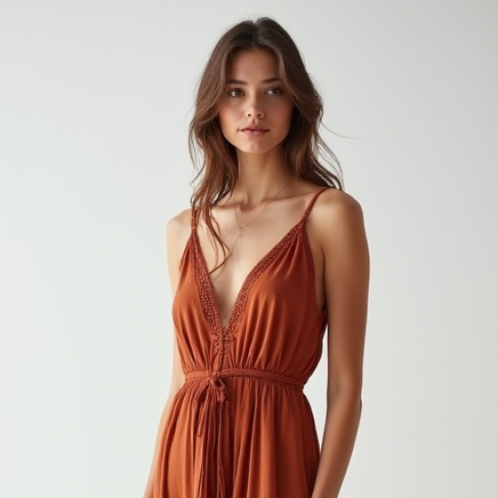 Women's Flowing Fringe Hem Dress