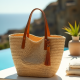 Bohemian Woven Straw Beach Tote