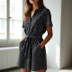 Women's Oversized Polka Shirt Dress