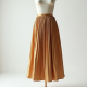 Micro-Pleat Satin Midi Skirt