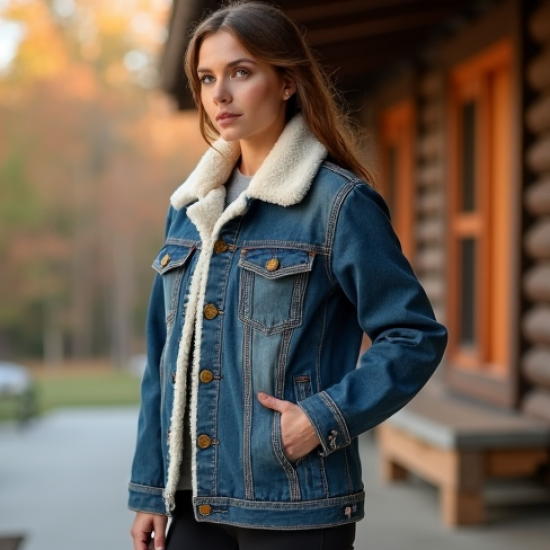 Women's Sherpa Lined Denim Jacket