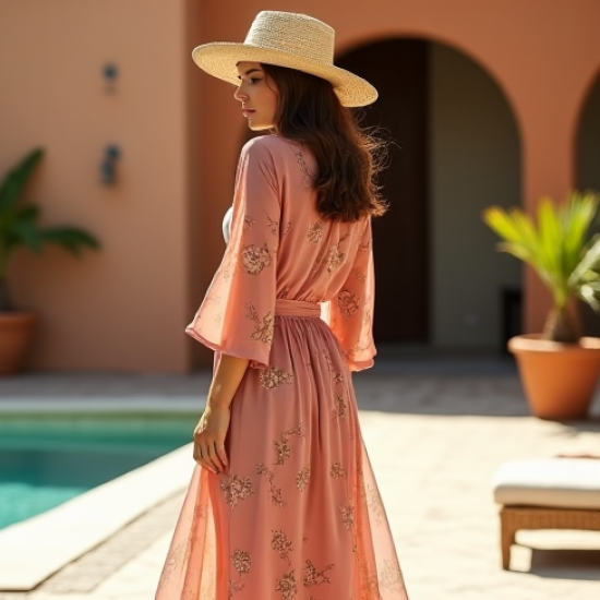 Floral Print Longline Kimono Cardigan