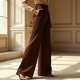 Women's Chocolate Brown Wide Trousers