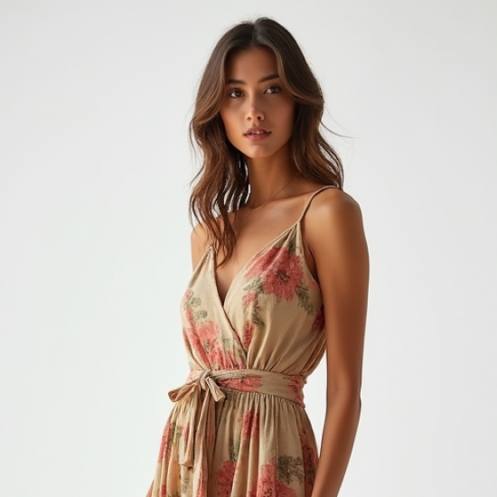 Women's Boho Flowy Maxi Dress