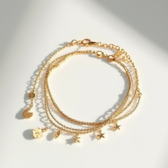 Layered Delicate Chain Bracelet