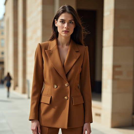 Women's Wide Lapel Tailored Jacket