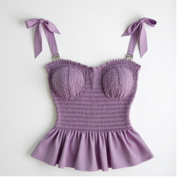 Women's Smocked Bustier Top