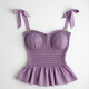 Women's Smocked Bustier Top