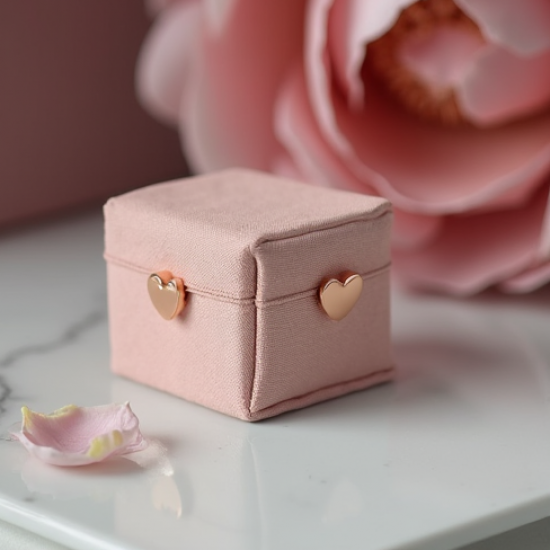 Heart-Shaped Stud Earrings