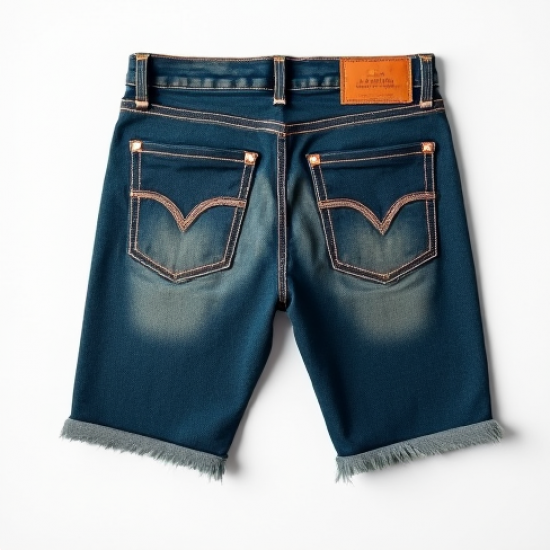Distressed Hem Raw Denim Shorts
