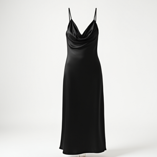 Women's Satin Slip Midi Dress