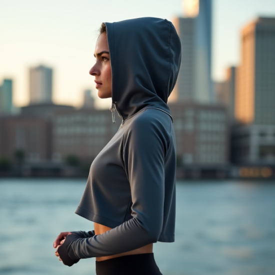 Women's Cropped Athletic Hoodie