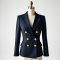 Women's Gold-Button Power Suit Jacket