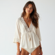 Crochet Accent Boho Summer Blouse