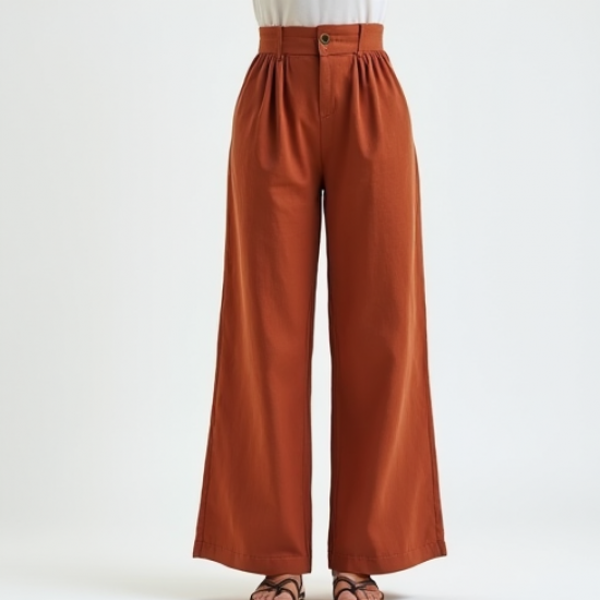 Women's Terracotta Palazzo Pants